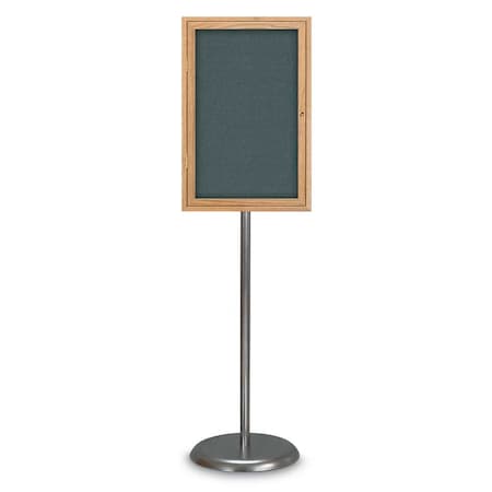 United Visual Products Corkboard, Double Door, Radius Frame, 48x36, UV7003-BRONZE-MEDGRY UV7003-BRONZE-MEDGRY